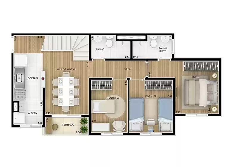 Apartamento à venda com 2 quartos, 42m² - Foto 7