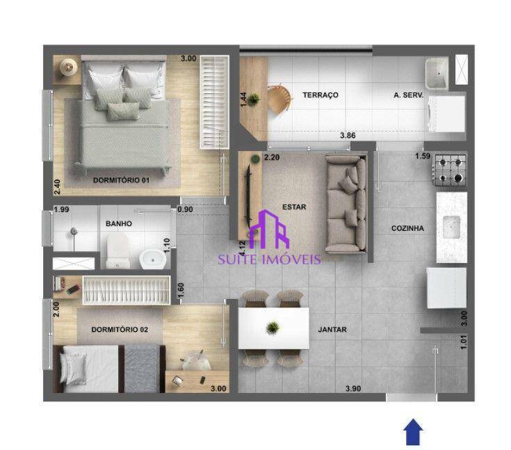 Apartamento à venda com 2 quartos, 35m² - Foto 29