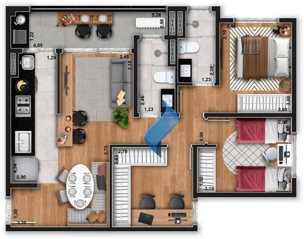 Apartamento à venda com 2 quartos, 52m² - Foto 5