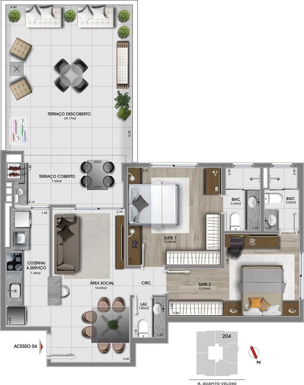 Apartamento à venda com 2 quartos, 70m² - Foto 10