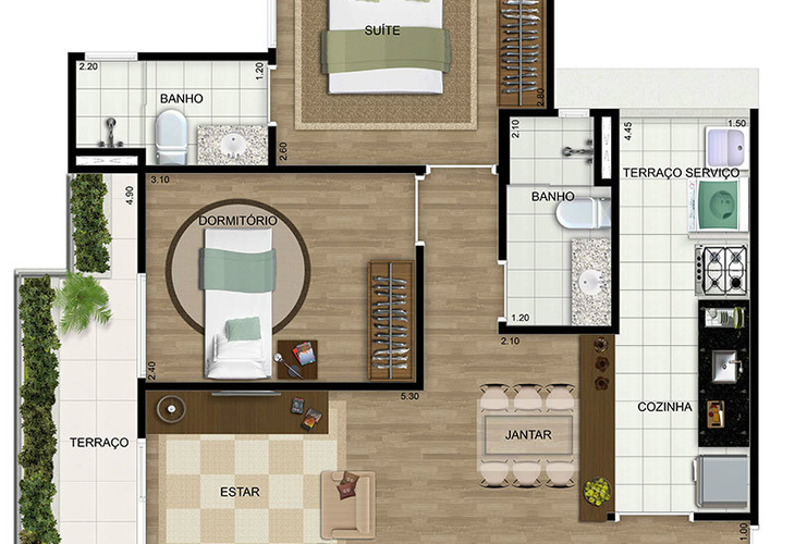 Apartamento à venda com 2 quartos, 57m² - Foto 7