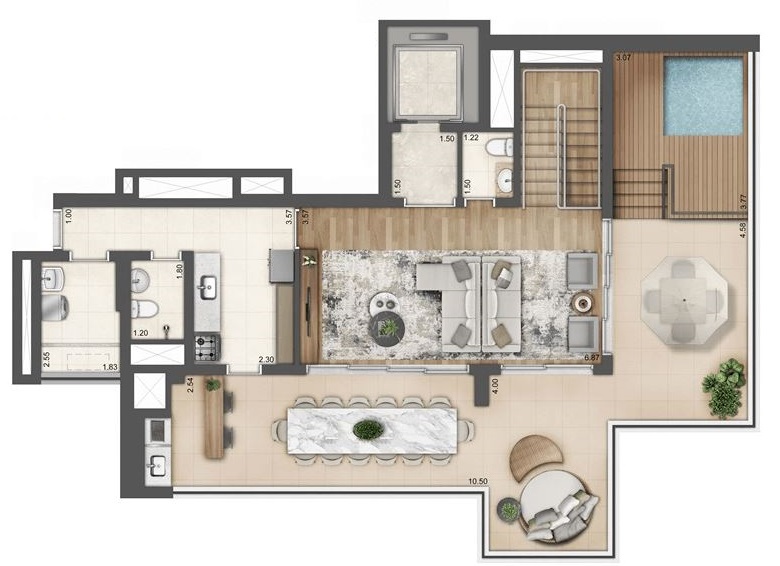 Apartamento à venda com 3 quartos, 258m² - Foto 7