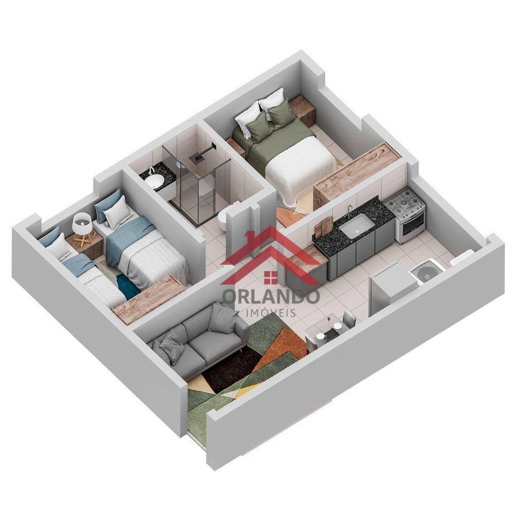 Apartamento à venda com 2 quartos, 44m² - Foto 7