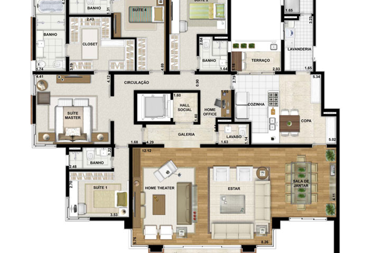 Apartamento à venda com 4 quartos, 262m² - Foto 9