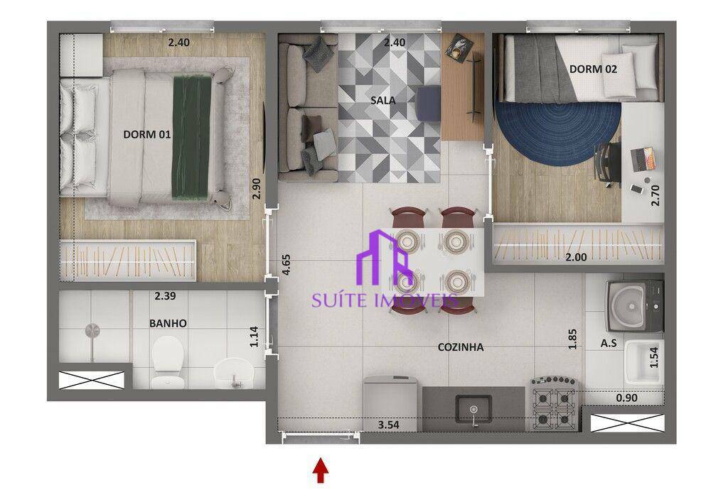 Apartamento à venda com 2 quartos, 48m² - Foto 28