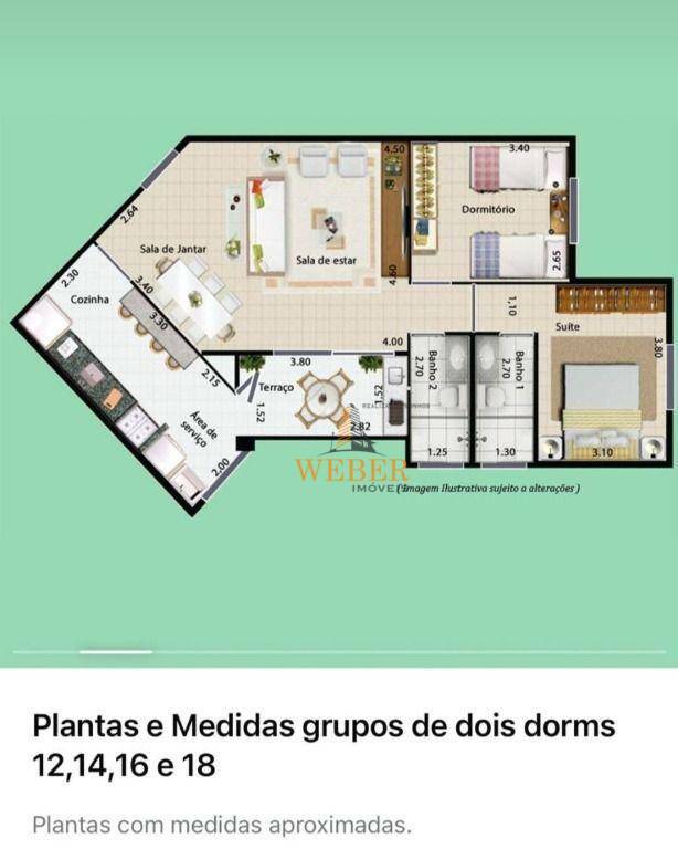 Apartamento à venda com 2 quartos, 87m² - Foto 1