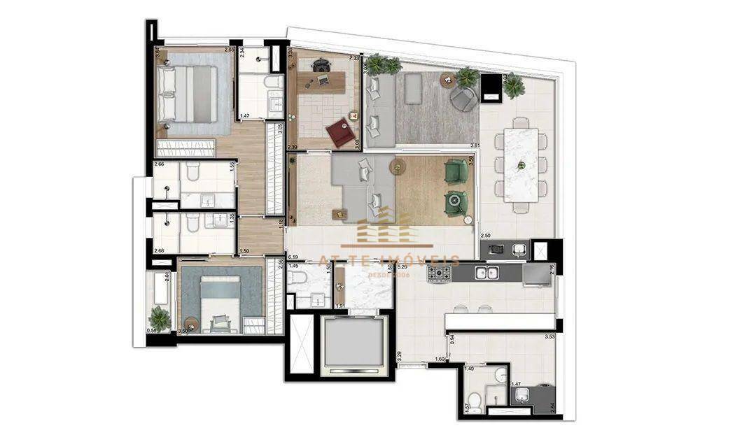 Apartamento à venda com 3 quartos, 142m² - Foto 11