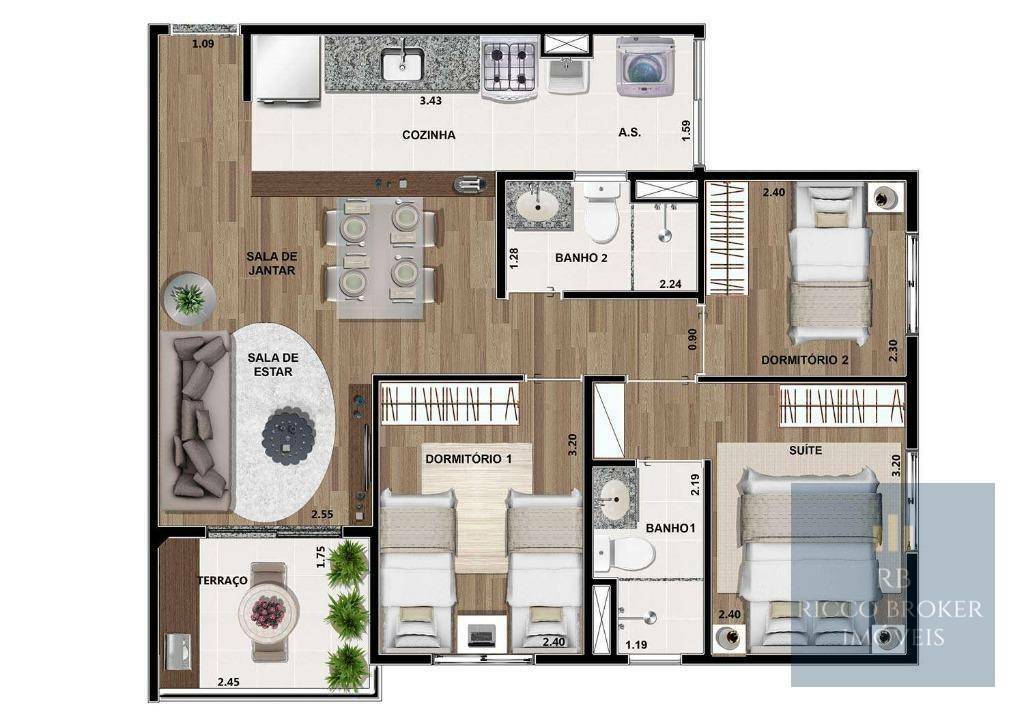 Apartamento à venda com 3 quartos, 65m² - Foto 16