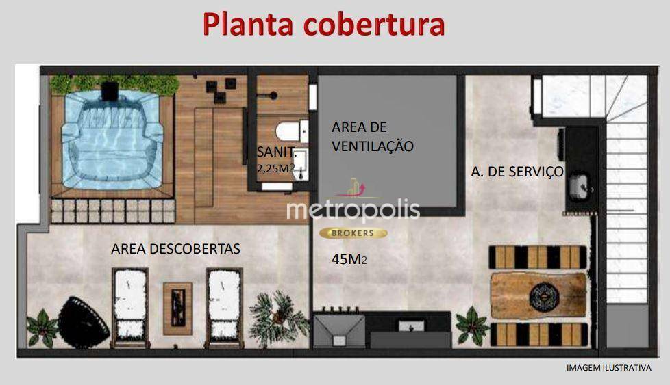 Cobertura à venda com 2 quartos, 84m² - Foto 1