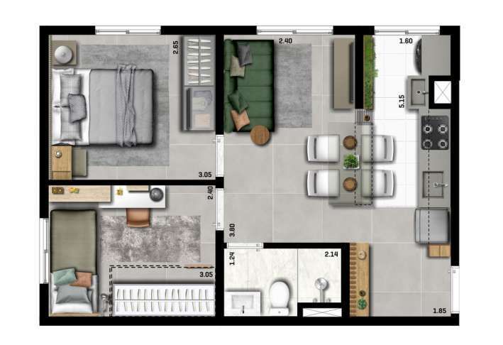 Apartamento à venda com 2 quartos, 40m² - Foto 21