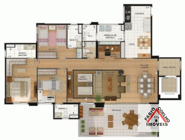 Apartamento à venda com 3 quartos, 136m² - Foto 7