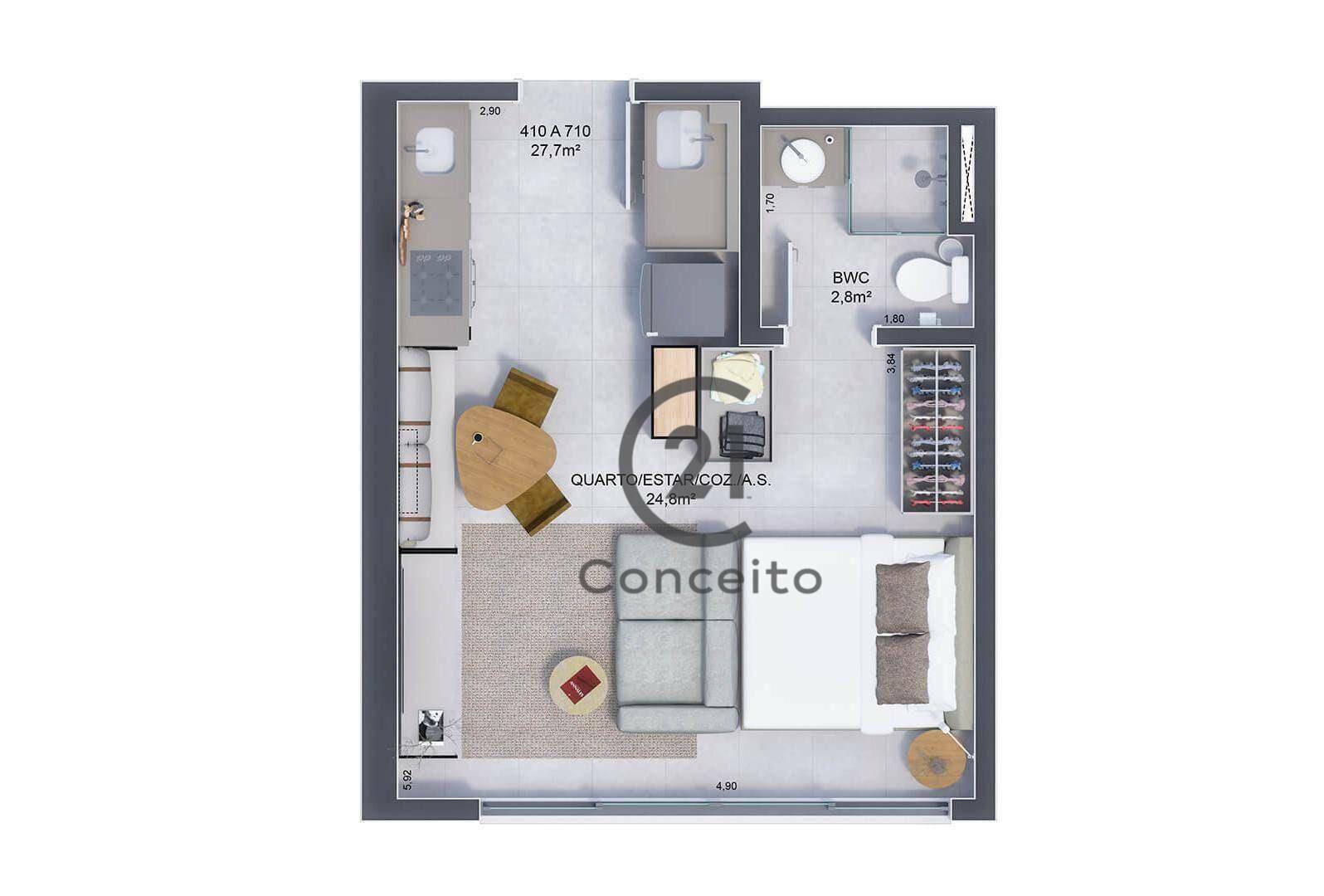 Kitnet e Studio à venda com 1 quarto, 32m² - Foto 12