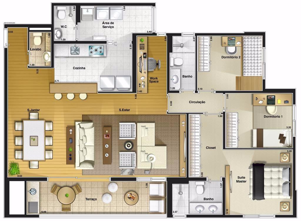 Apartamento à venda com 3 quartos, 125m² - Foto 8