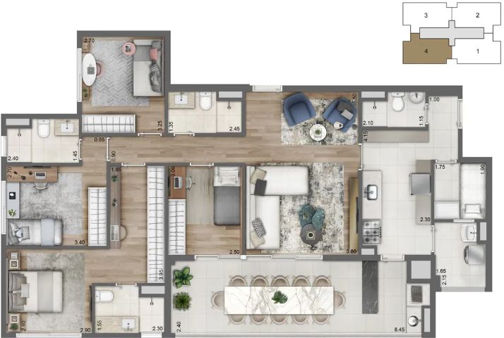 Apartamento à venda com 3 quartos, 113m² - Foto 10