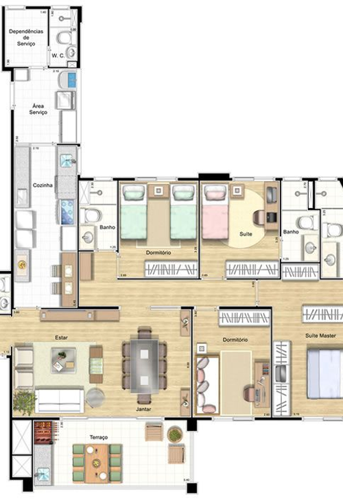 Apartamento à venda com 4 quartos, 131m² - Foto 2