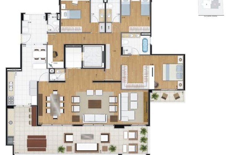 Apartamento à venda com 4 quartos, 201m² - Foto 7