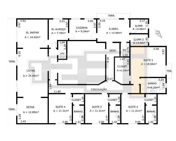 Apartamento à venda com 4 quartos, 257m² - Foto 7