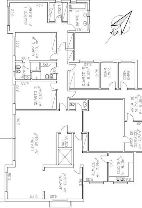 Apartamento à venda com 4 quartos, 236m² - Foto 2