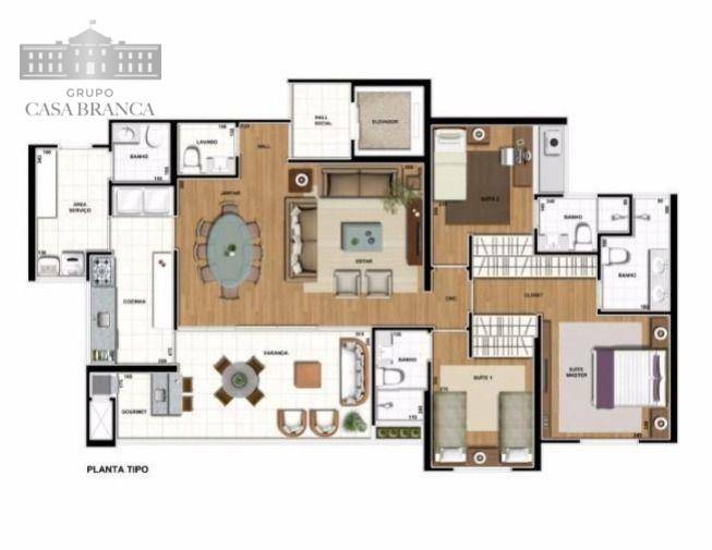 Apartamento à venda com 3 quartos, 138m² - Foto 5