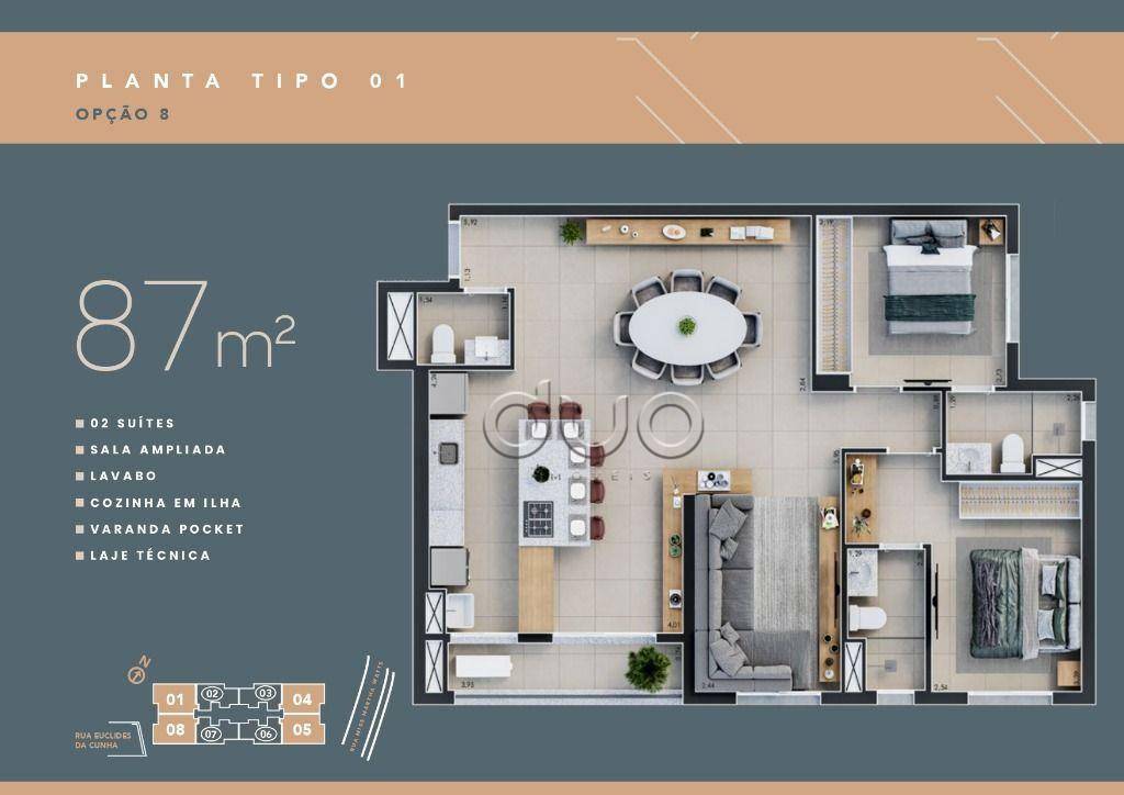 Apartamento à venda com 3 quartos, 87m² - Foto 7