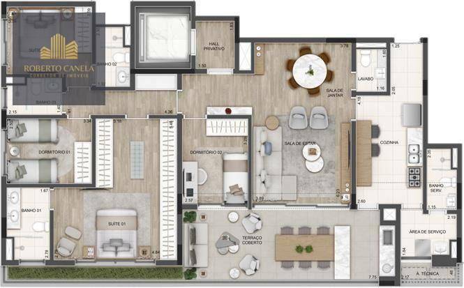 Apartamento à venda com 4 quartos, 169m² - Foto 12