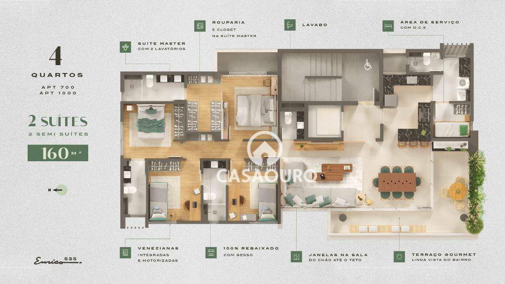 Apartamento à venda com 4 quartos, 160m² - Foto 5