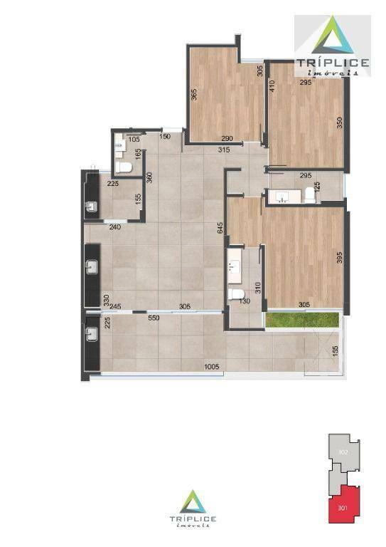 Apartamento à venda com 3 quartos, 110m² - Foto 2