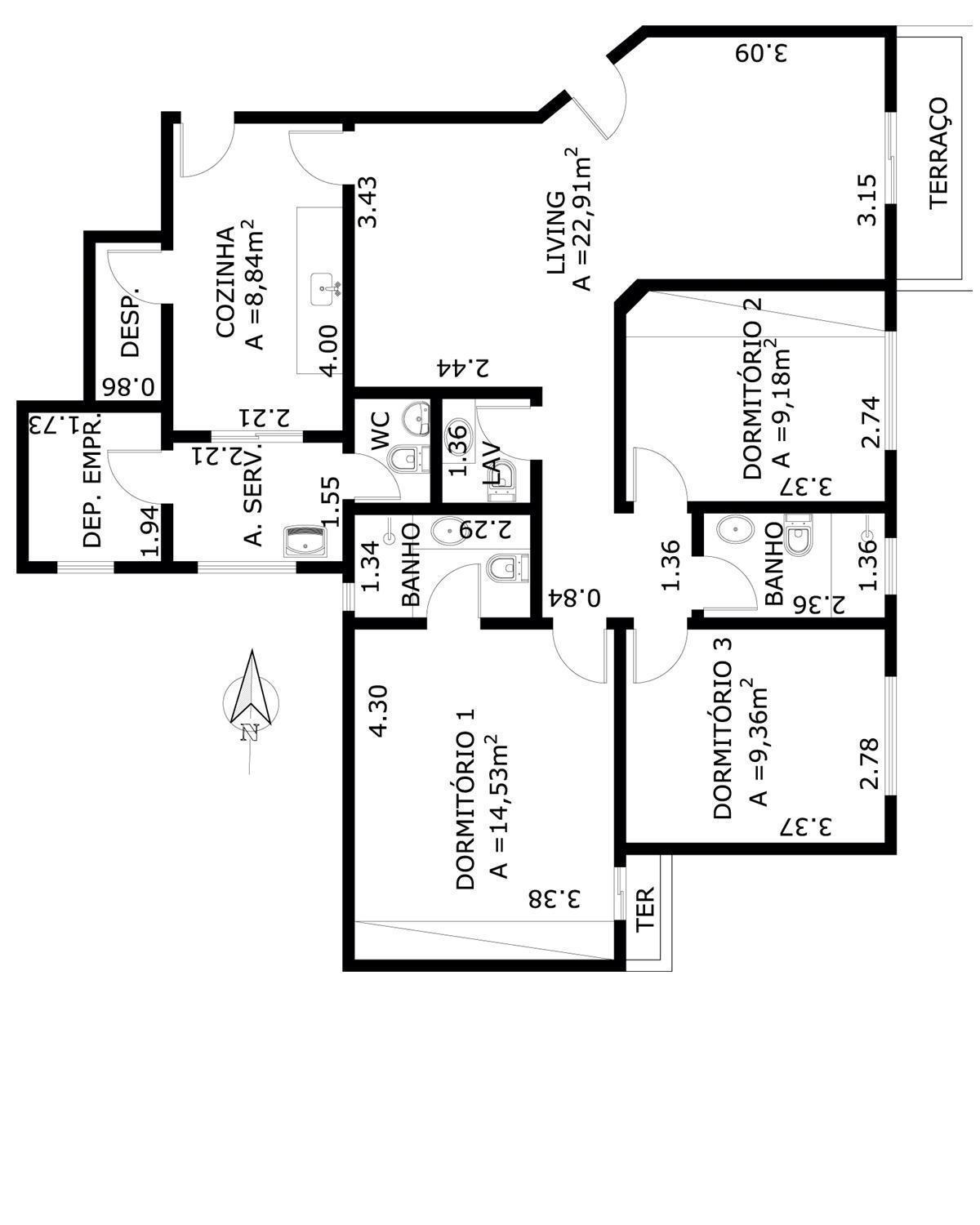 Apartamento à venda com 3 quartos, 105m² - Foto 8