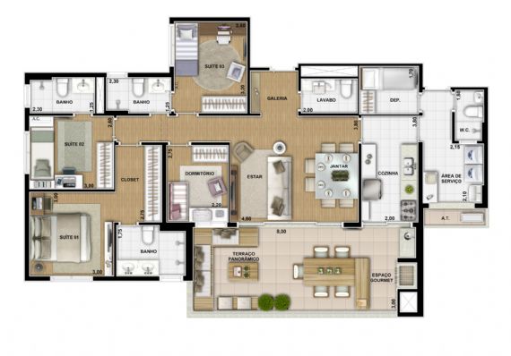 Apartamento à venda com 4 quartos, 138m² - Foto 6