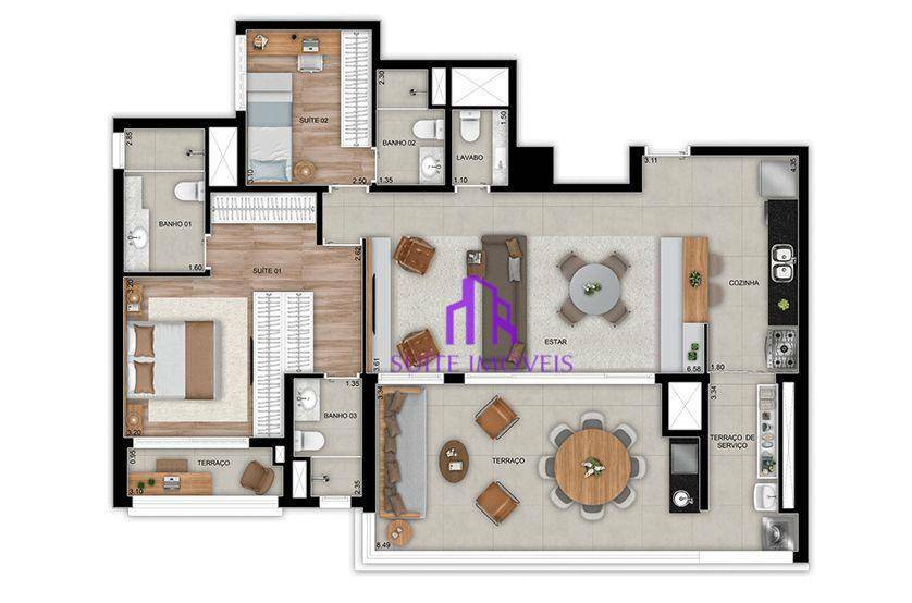 Apartamento à venda com 2 quartos, 75m² - Foto 28