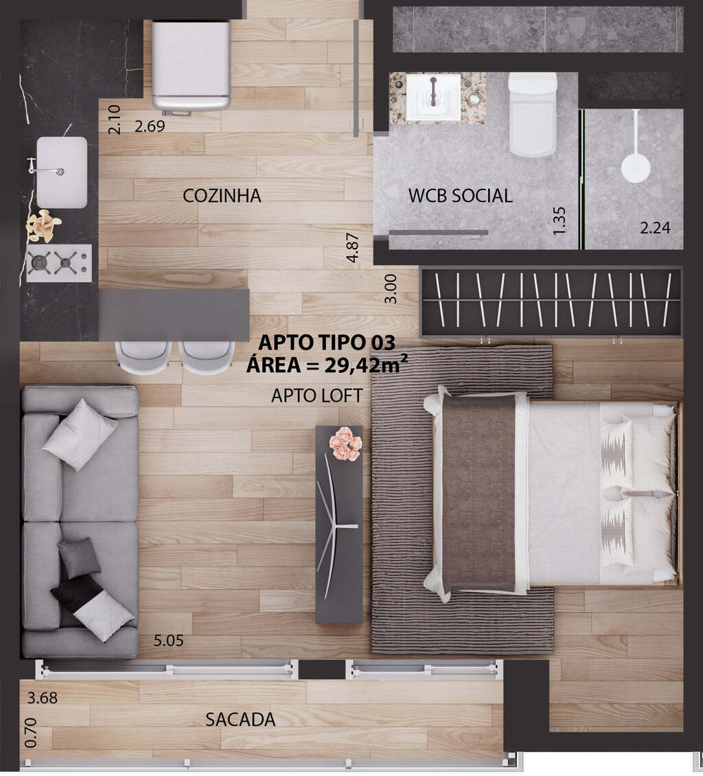 Apartamento à venda com 2 quartos, 468m² - Foto 42