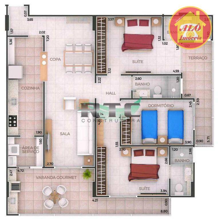 Apartamento à venda com 3 quartos, 119m² - Foto 81