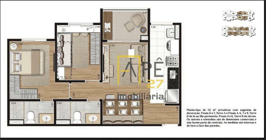 Apartamento à venda com 2 quartos, 68m² - Foto 24