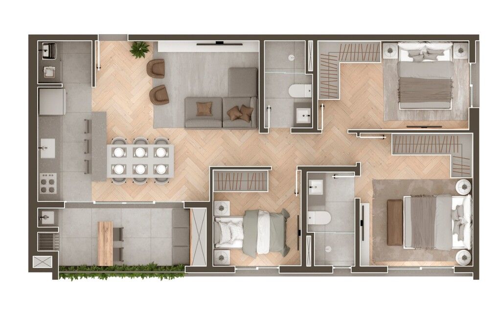 Apartamento à venda com 2 quartos, 113m² - Foto 2