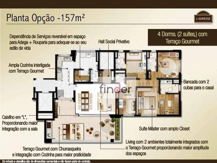 Apartamento à venda com 3 quartos, 157m² - Foto 105