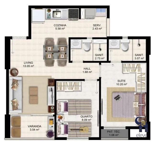 Apartamento à venda com 2 quartos, 53m² - Foto 15