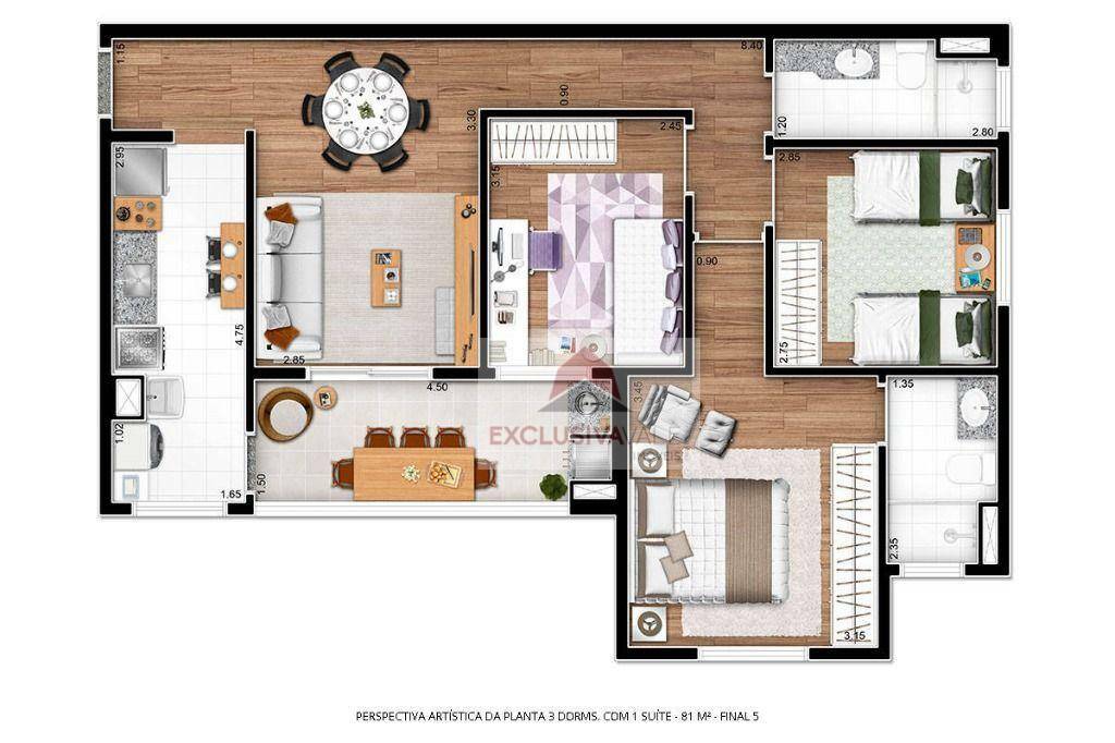 Apartamento à venda com 3 quartos, 81m² - Foto 46