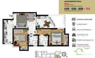 Apartamento à venda com 2 quartos, 51m² - Foto 5