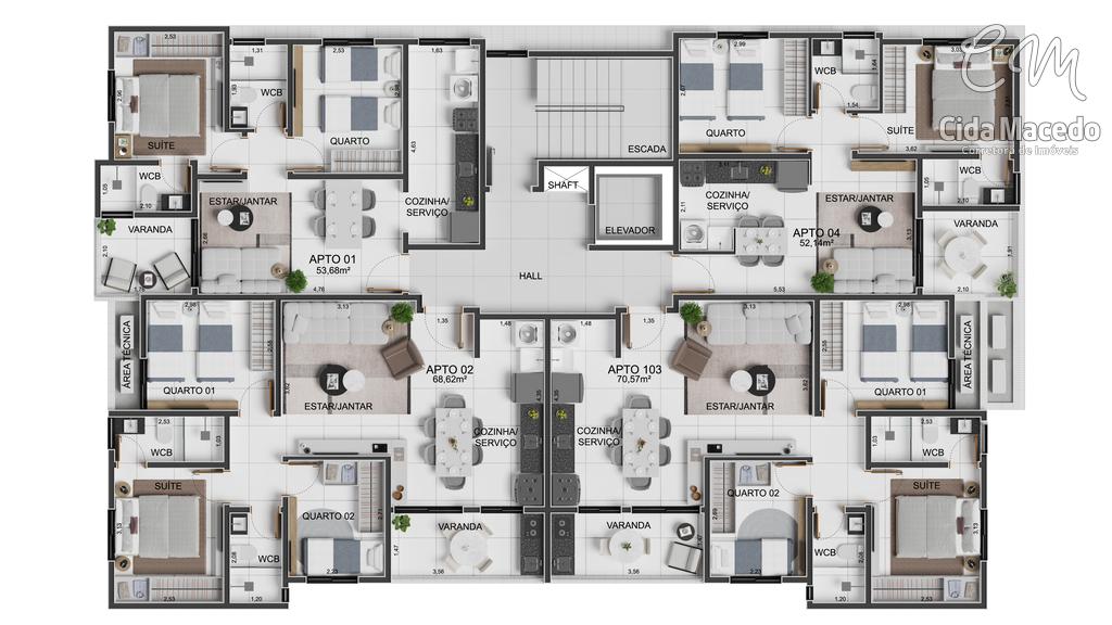 Apartamento à venda com 3 quartos, 70m² - Foto 13