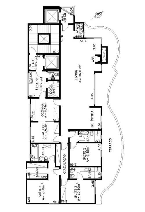 Apartamento à venda com 4 quartos, 170m² - Foto 2