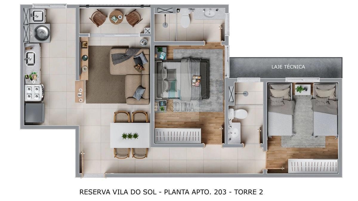 Apartamento à venda com 2 quartos, 54m² - Foto 19