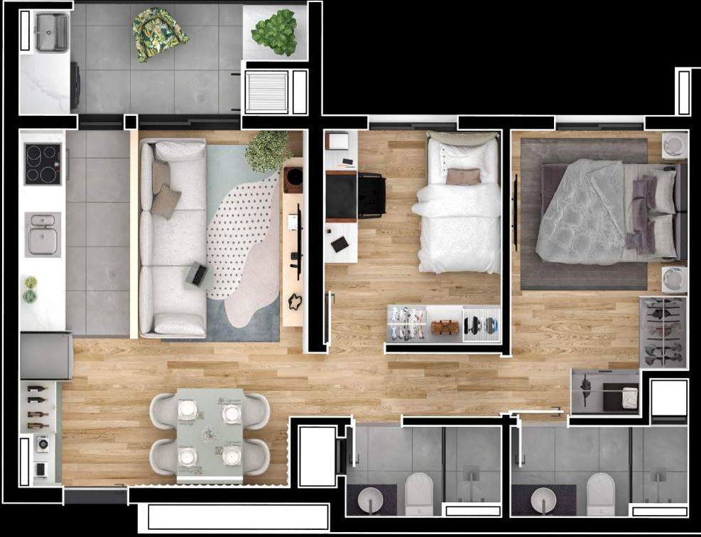 Apartamento à venda com 2 quartos, 62m² - Foto 25