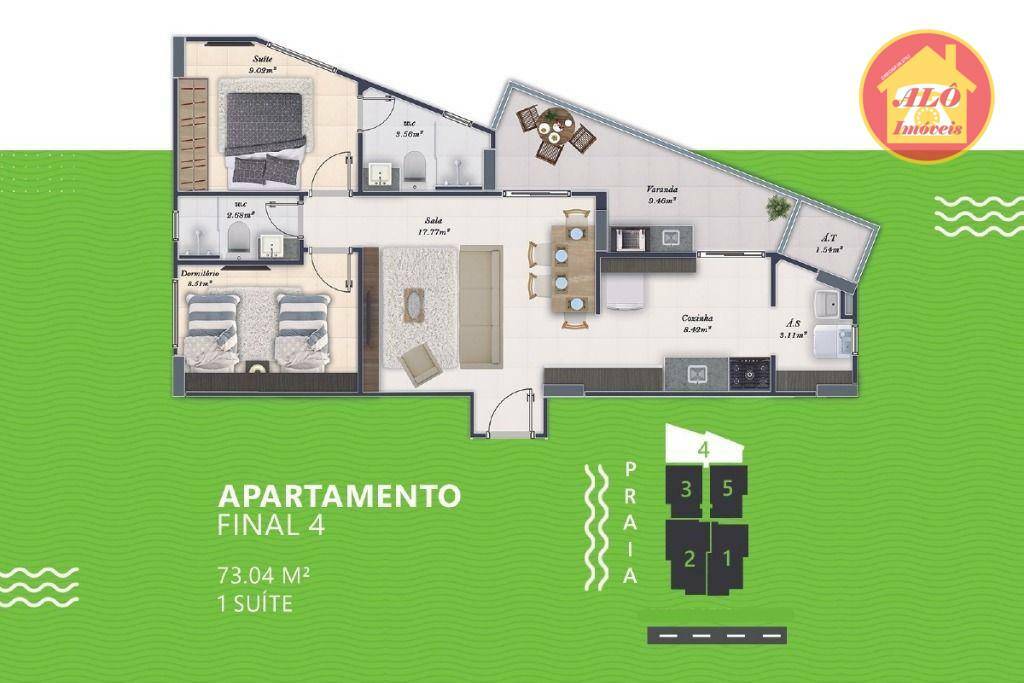 Apartamento à venda com 2 quartos, 73m² - Foto 7