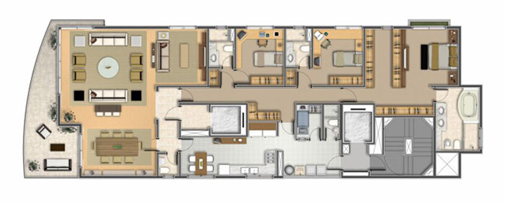 Apartamento à venda com 4 quartos, 222m² - Foto 3