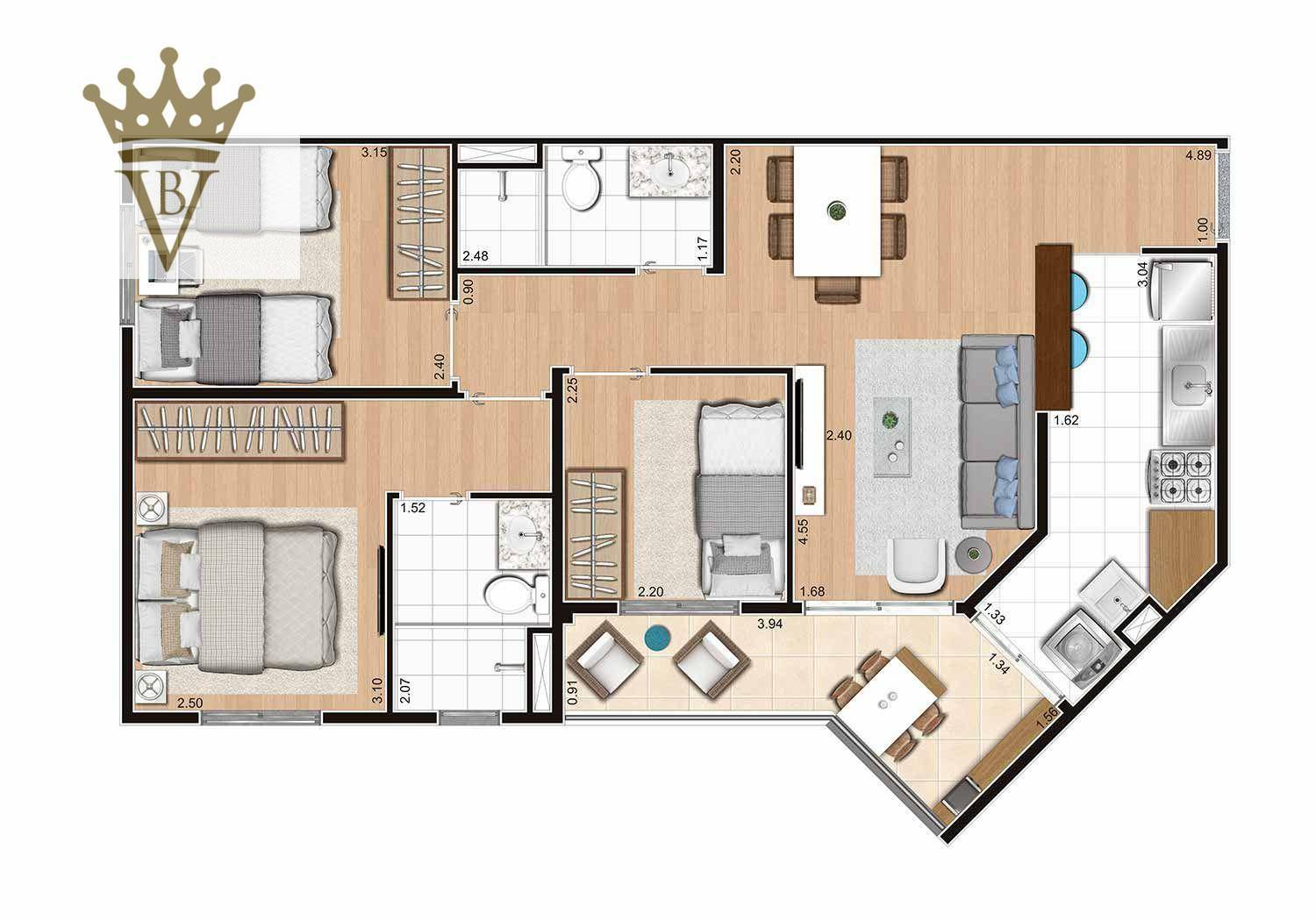 Apartamento à venda com 3 quartos, 65m² - Foto 10