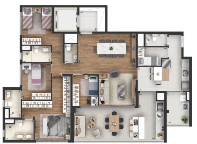 Apartamento à venda com 4 quartos, 156m² - Foto 12