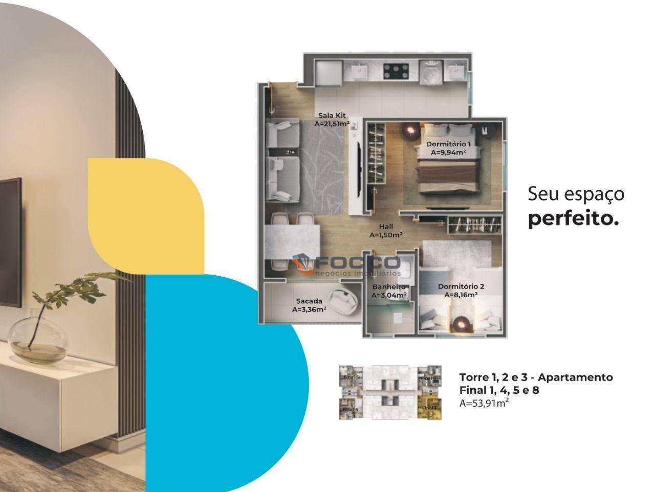 Apartamento à venda com 2 quartos, 53m² - Foto 13