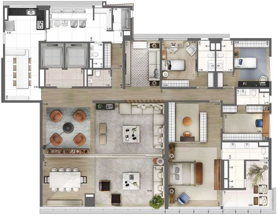 Apartamento à venda com 3 quartos, 337m² - Foto 4