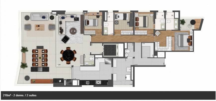 Apartamento à venda com 4 quartos, 218m² - Foto 7