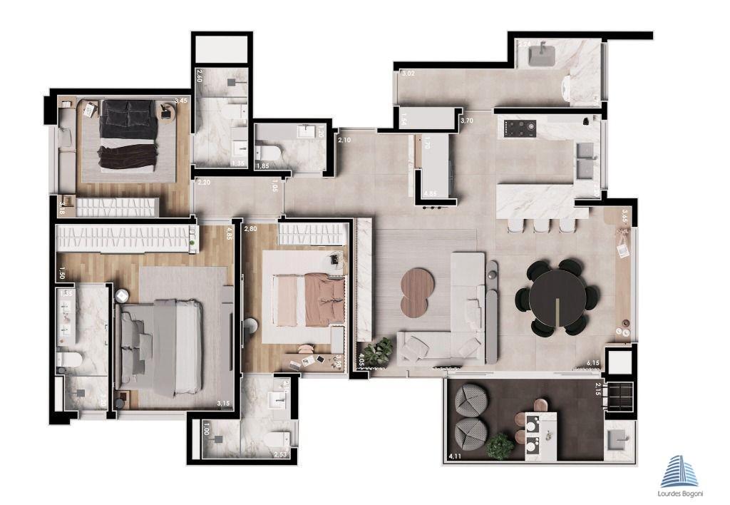 Apartamento à venda com 3 quartos, 141m² - Foto 12